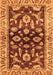 Machine Washable Oriental Orange Traditional Area Rugs, wshabs563org