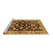 Sideview of Machine Washable Oriental Brown Traditional Rug, wshabs563brn