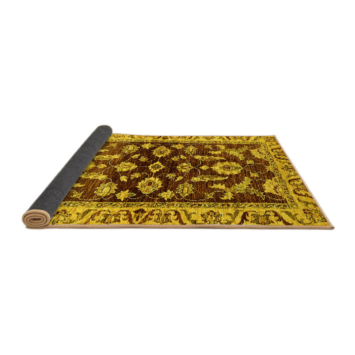 Sideview of Oriental Yellow Traditional Rug, abs563yw