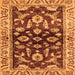 Square Machine Washable Oriental Orange Traditional Area Rugs, wshabs563org