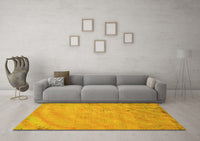 Machine Washable Abstract Yellow Modern Rug, wshabs5640yw