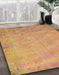 Machine Washable Abstract Orange Rug in a Family Room, wshabs5640