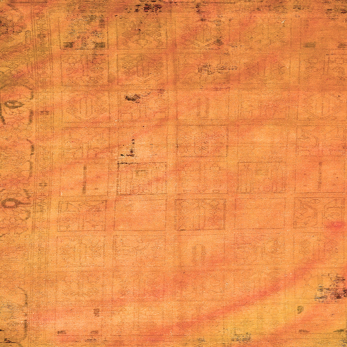 Square Abstract Orange Modern Rug, abs5640org