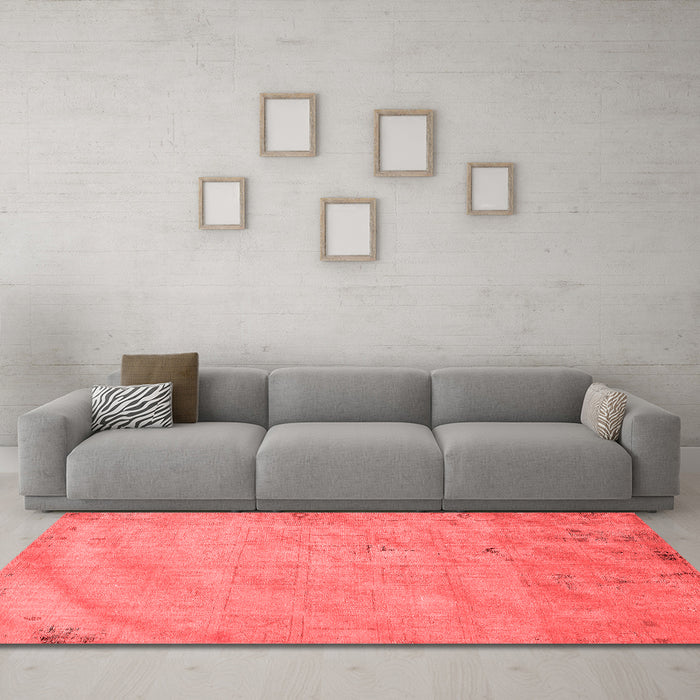 Modern Red Washable Rugs