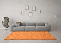 Machine Washable Abstract Orange Modern Rug, wshabs5640org