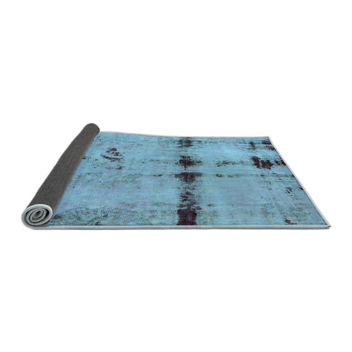 Sideview of Abstract Light Blue Modern Rug, abs5641lblu