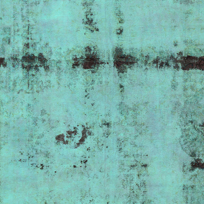 Machine Washable Abstract Turquoise Modern Area Rugs, wshabs5641turq