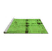 Sideview of Machine Washable Abstract Green Modern Area Rugs, wshabs5641grn