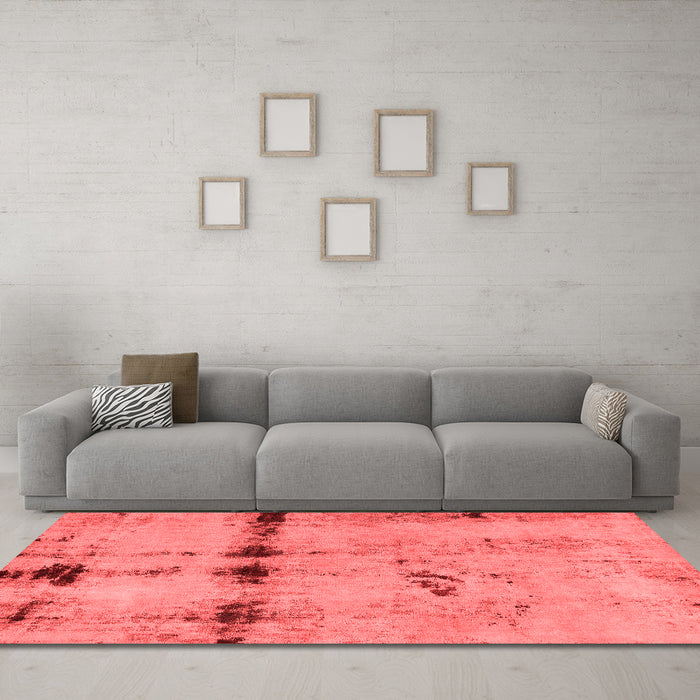 Modern Red Washable Rugs
