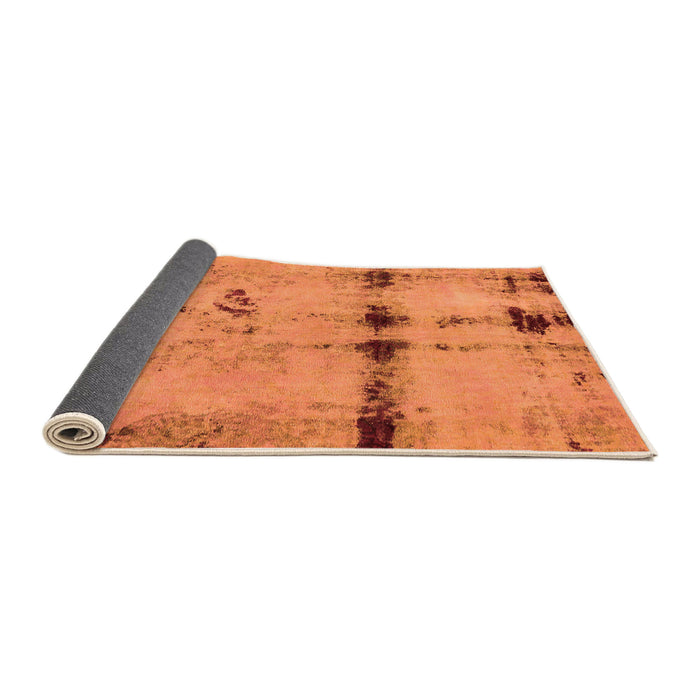 Sideview of Abstract Orange Modern Rug, abs5641org