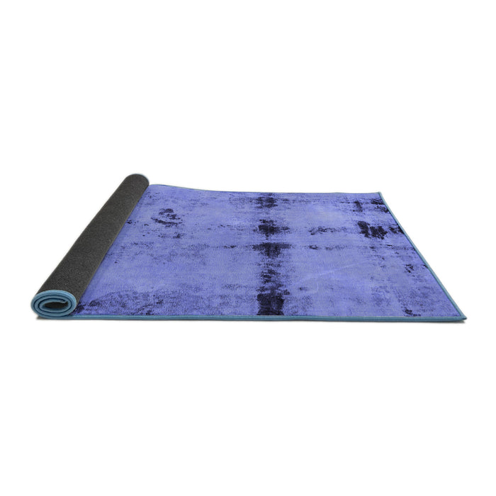 Sideview of Abstract Blue Modern Rug, abs5641blu