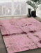 Abstract Purple Pink Modern Rug in Family Room, abs5641