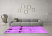 Machine Washable Abstract Purple Modern Area Rugs in a Living Room, wshabs5641pur