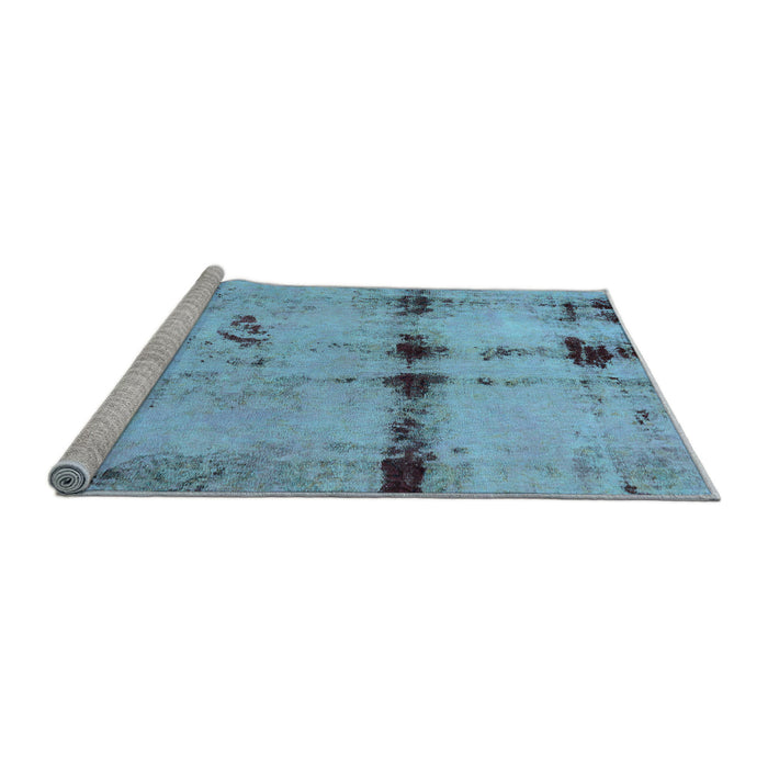 Sideview of Machine Washable Abstract Light Blue Modern Rug, wshabs5641lblu