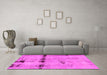 Machine Washable Abstract Pink Modern Rug in a Living Room, wshabs5641pnk