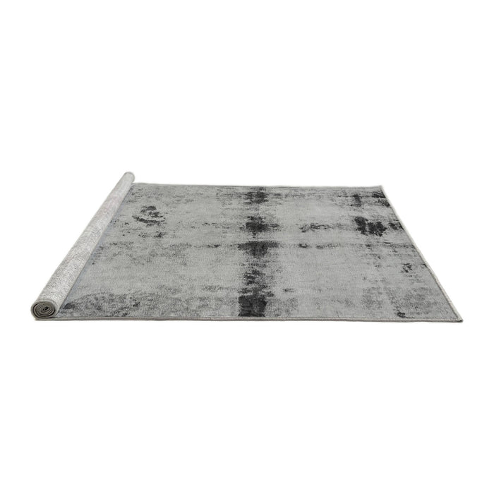 Sideview of Machine Washable Abstract Gray Modern Rug, wshabs5641gry