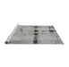 Sideview of Machine Washable Abstract Gray Modern Rug, wshabs5641gry