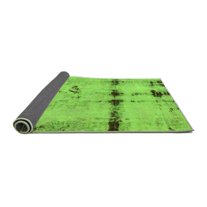 Sideview of Abstract Green Modern Rug, abs5641grn