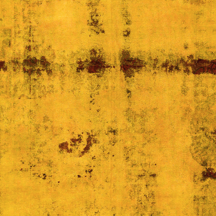 Machine Washable Abstract Yellow Modern Rug, wshabs5641yw