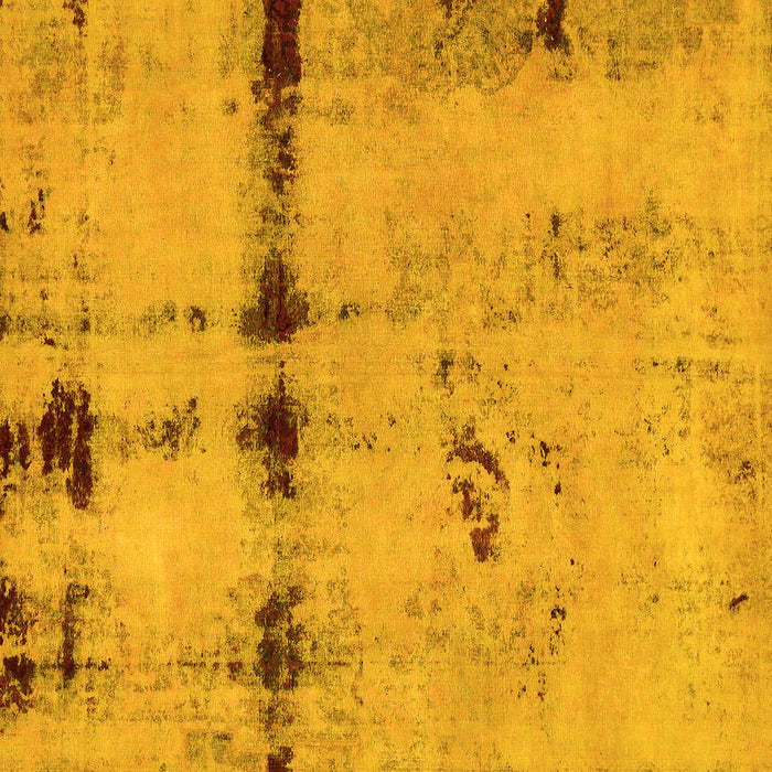 Square Abstract Yellow Modern Rug, abs5641yw