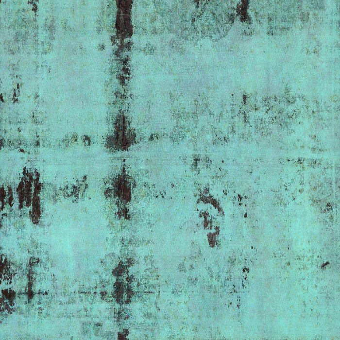 Square Abstract Turquoise Modern Rug, abs5641turq