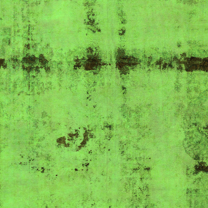 Machine Washable Abstract Green Modern Area Rugs, wshabs5641grn