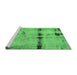 Sideview of Machine Washable Abstract Emerald Green Modern Area Rugs, wshabs5641emgrn