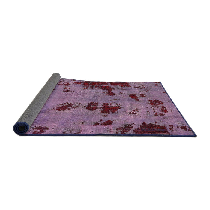 Sideview of Abstract Lilac Purple Persian Rug, abs5642