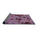 Sideview of Abstract Lilac Purple Persian Rug, abs5642