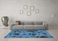 Machine Washable Persian Light Blue Bohemian Rug, wshabs5642lblu