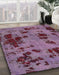 Machine Washable Abstract Lilac Purple Rug in a Family Room, wshabs5642