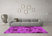 Machine Washable Persian Pink Bohemian Rug in a Living Room, wshabs5642pnk