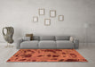 Machine Washable Persian Orange Bohemian Area Rugs in a Living Room, wshabs5642org