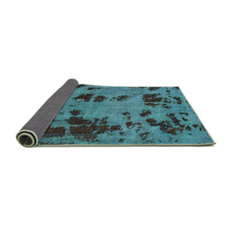 Sideview of Persian Turquoise Bohemian Rug, abs5642turq