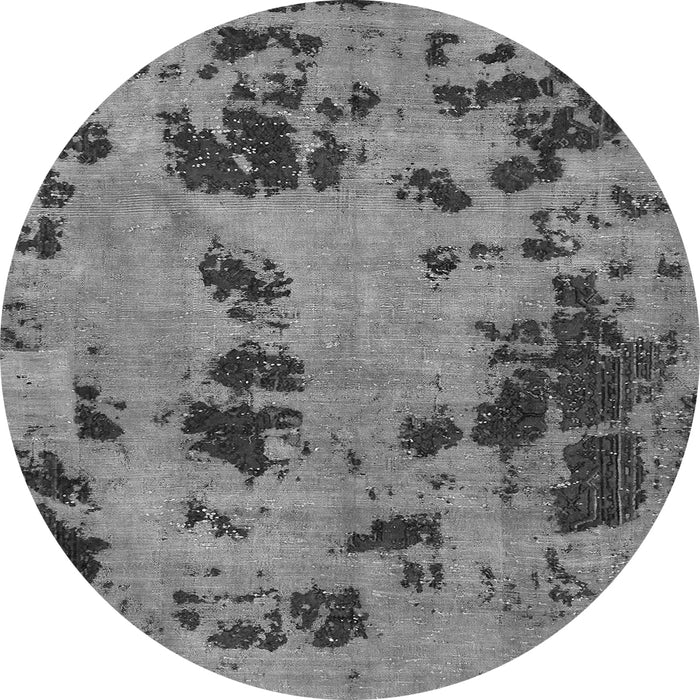 Round Machine Washable Persian Gray Bohemian Rug, wshabs5642gry