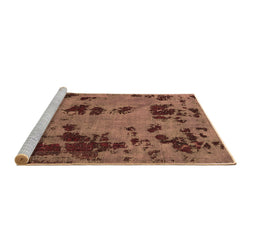 Sideview of Machine Washable Persian Brown Bohemian Rug, wshabs5642brn