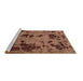 Sideview of Machine Washable Persian Brown Bohemian Rug, wshabs5642brn