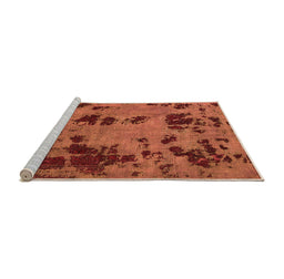 Sideview of Machine Washable Persian Orange Bohemian Area Rugs, wshabs5642org