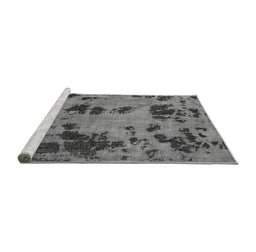 Sideview of Machine Washable Persian Gray Bohemian Rug, wshabs5642gry