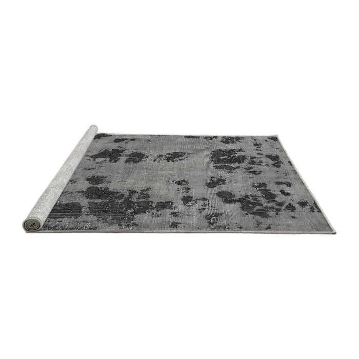 Sideview of Machine Washable Persian Gray Bohemian Rug, wshabs5642gry