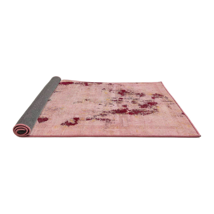 Sideview of Abstract Pink Coral Pink Persian Rug, abs5643