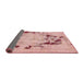 Sideview of Abstract Pink Coral Pink Persian Rug, abs5643