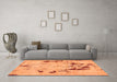 Machine Washable Persian Orange Bohemian Area Rugs in a Living Room, wshabs5643org