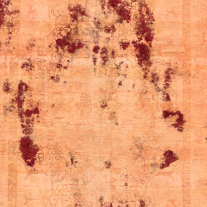 Machine Washable Persian Orange Bohemian Area Rugs, wshabs5643org