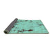 Sideview of Persian Turquoise Bohemian Rug, abs5643turq