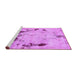 Sideview of Machine Washable Persian Purple Bohemian Area Rugs, wshabs5643pur