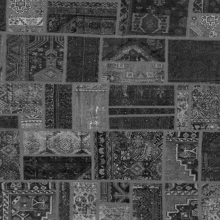 Square Machine Washable Patchwork Gray Transitional Rug, wshabs5644gry