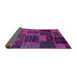 Sideview of Patchwork Purple Transitional Rug, abs5644pur