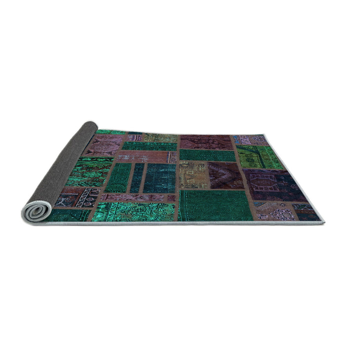 Sideview of Patchwork Light Blue Transitional Rug, abs5644lblu