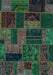 Patchwork Turquoise Transitional Rug, abs5644turq